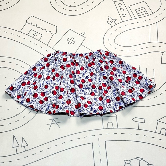 Bonpoint Lilo Cherry Print Pleated Skirt - Picture 7 of 9